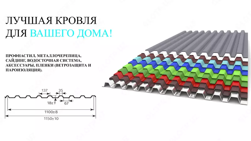 Профнастил МП-20х1100 - 5005 Сигнально синий-0.5