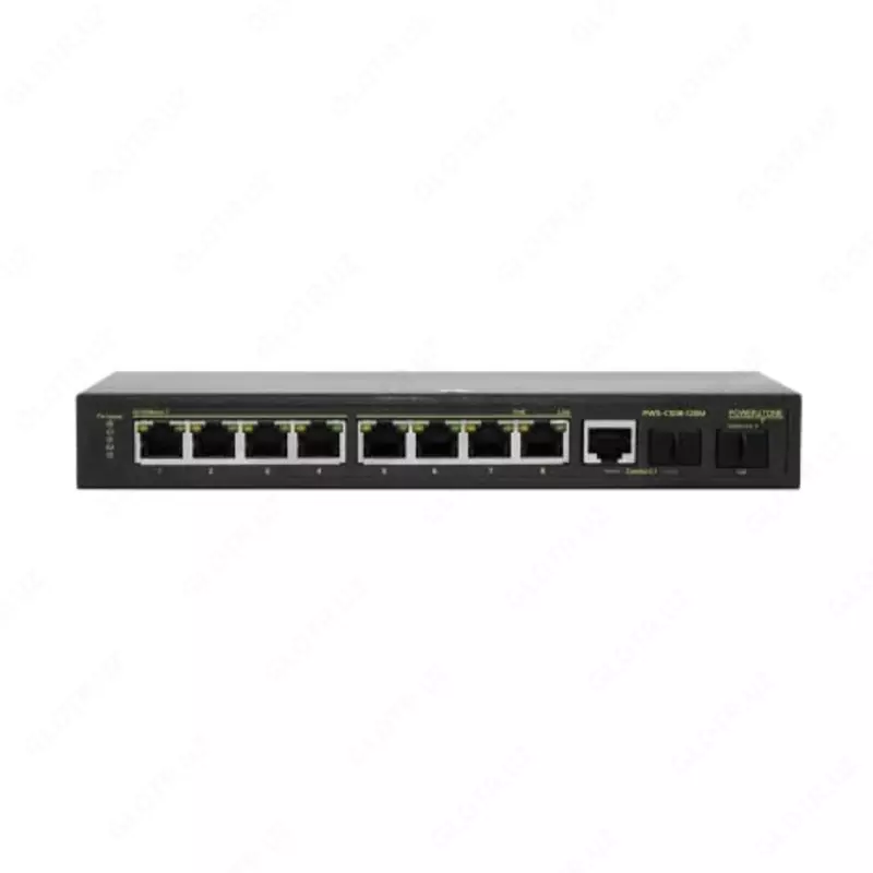  PoE switch Web Smart PWS-CS08-120M tashqi PSU 125W bilan - 