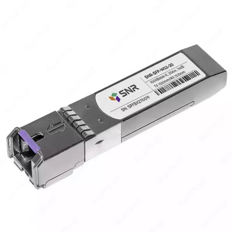 Модуль SFP WDM  дальность до 20км (14dB)  1550 нм (Арт. SNR-SFP-W53-20)