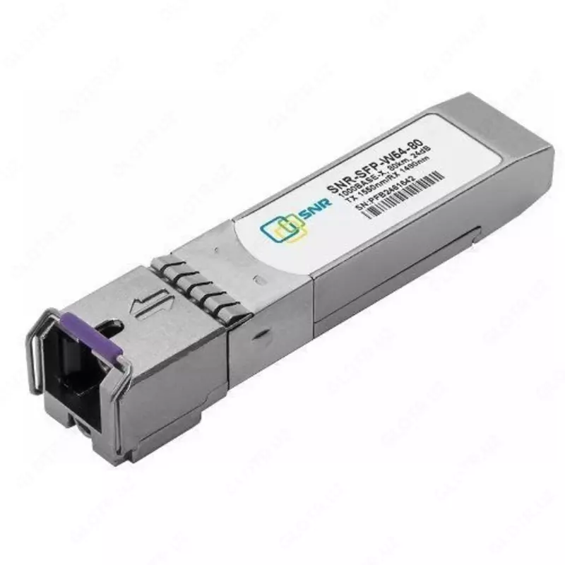 SFP WDM moduli  80km (24dB) gacha diapazon  1550/1490nm (P/N SNR-SFP-W54-80)