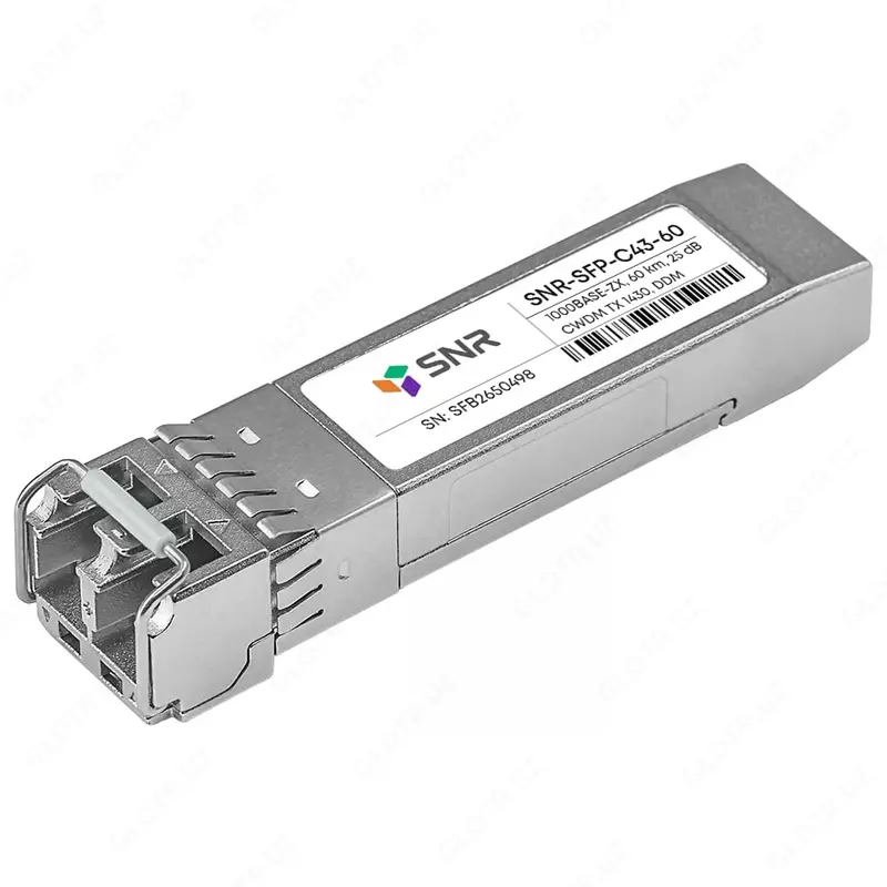  Модуль SFP CWDM оптический  дальность до 60км (25dB)  1430 нм (Арт. SNR-SFP-C43-60) - 