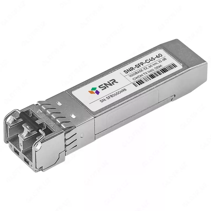 SFP CWDM optik moduli  60km (25dB) gacha diapazon  1450nm (Ref. SNR-SFP-C45-60)