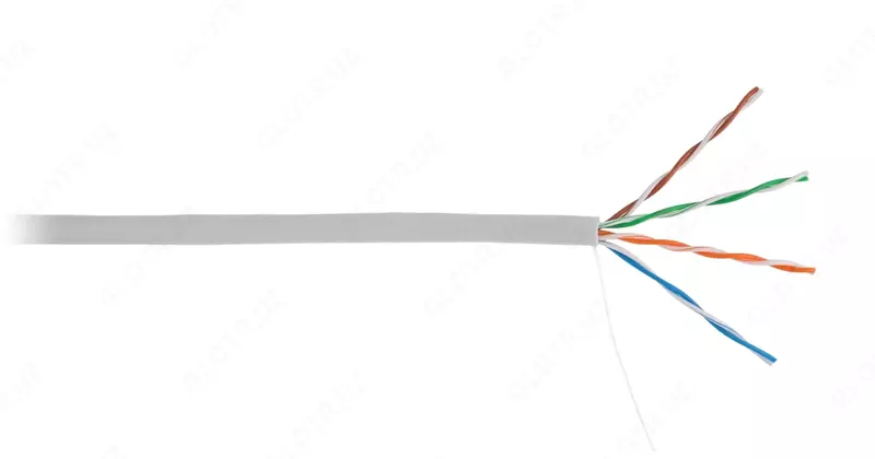  Kabel NETLAN U/UTP 4 juft  Cat.6  ichki (Art. EC-UU004-6-PVC-GY) - 