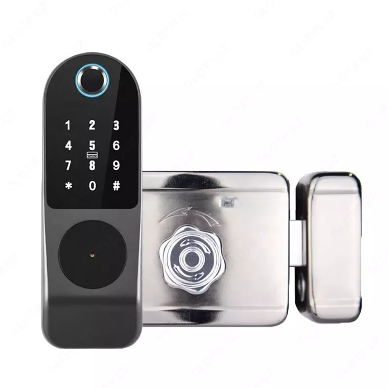 Дверной Wi-Fi замок с поддержкой отпечатка  кода  карты Tuya Smart