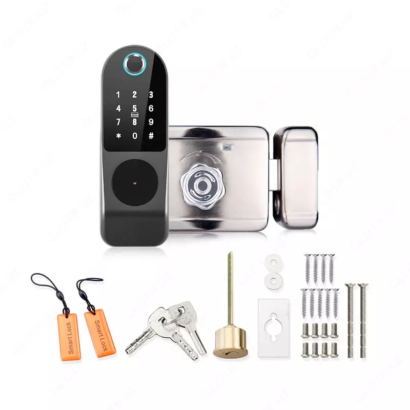  Дверной Wi-Fi замок с поддержкой отпечатка  кода  карты Tuya Smart LIDER JAMOASI