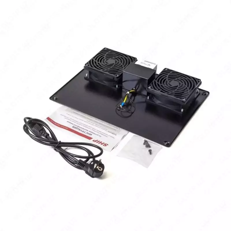 Вентиляторная панель с термостатом  2 x 12 см  Питание 220V (Арт.6002-220SH-T)