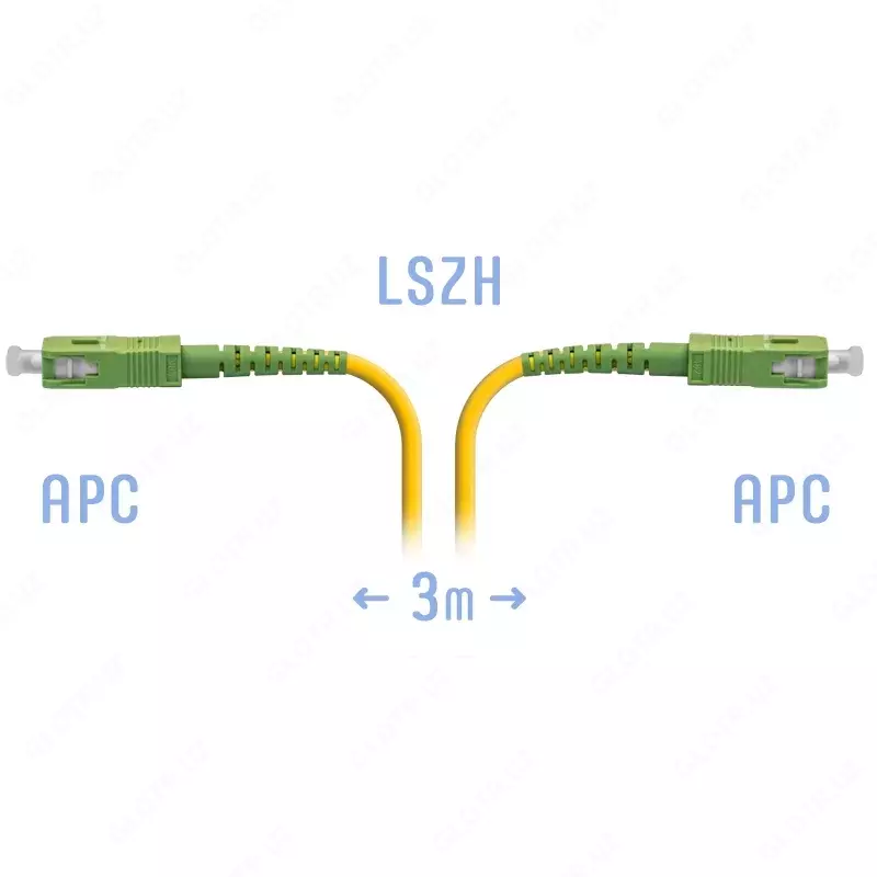 Optik ornatish shnuri (pigtail) SC/APC SM  3 metr (Art. SNR-PC-SC/APC-3m (0 9))