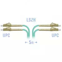 Патч-корд оптический LC/UPC MM Duplex  5 метров (Арт. SNR-PC-LC/UPC-MM-DPX-5m)