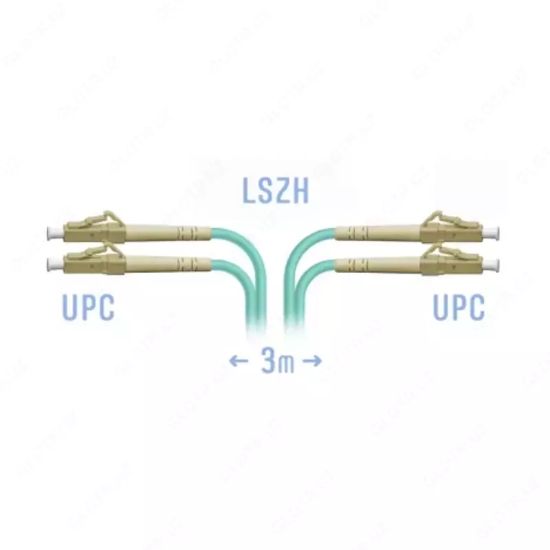 Optik patch-shnur LC/UPC MM Dupleks  3 metr (Art. SNR-PC-LC/UPC-MM-DPX-3m)