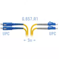 Патч-корд оптический LC/UPC-SC/UPC SM Duplex  5 метров (Арт. SNR-PC-LC/UPC-SC/UPC-DPX-5M)