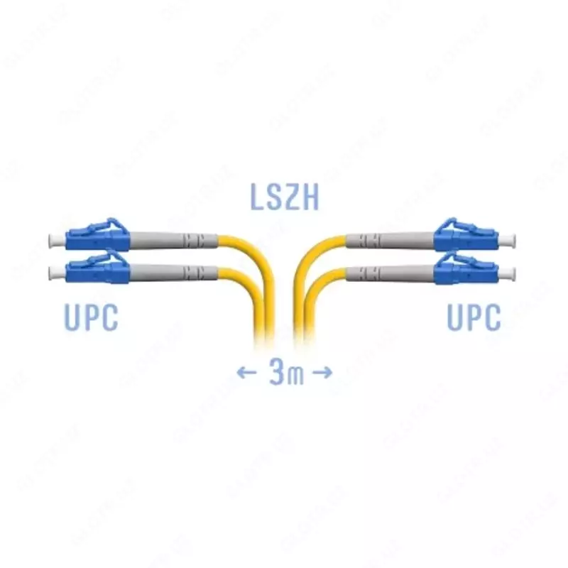 Патч-корд оптический SC/UPC SM Duplex  3 метра (Арт. SNR-PC-SC/UPC-DPX-3m)