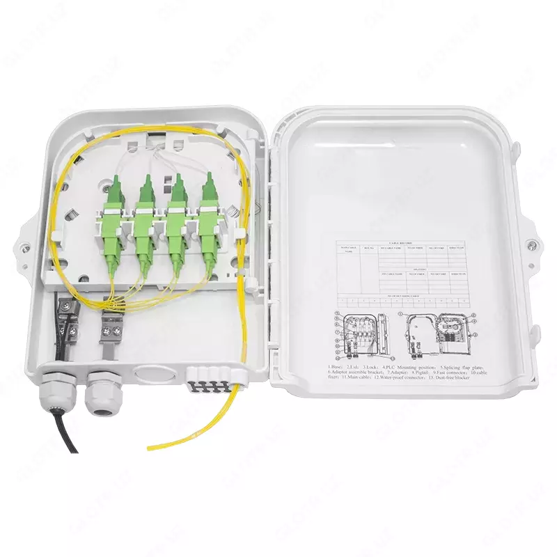  SNR optik tarqatish qutisi (SNR-FTTH-FDB-08J-modda) LIDER JAMOASI