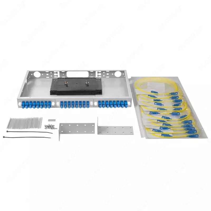  24 SC portlari bilan jihozlangan optik xoch 19 (SHKOS) (Sanat SNR-ODF-24R-24SC-P) Chakana savdo