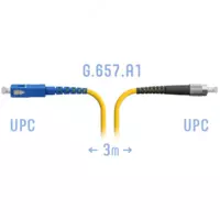 LC / UPC-FC / UPC SM optik patch shnuri  1 m