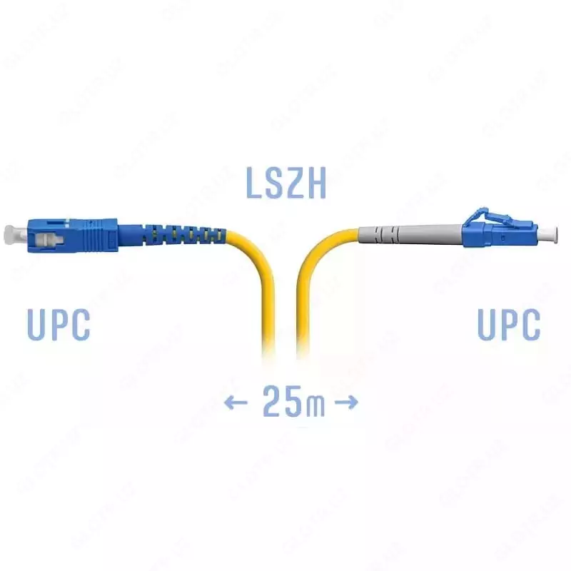 LC / UPC-SC / UPC SM optik patch shnuri  25 m