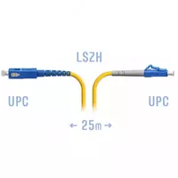 LC / UPC-SC / UPC SM optik patch shnuri  25 m