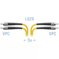 Optik patchcord FC / UPC SM Dupleks  3 m