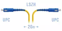 Патчкорд оптический LC/UPC-SC/UPC SM  20 м