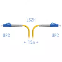 Патчкорд оптический LC/UPC-SC/UPC SM  15 м