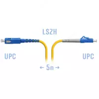 Патчкорд оптический LC/UPC-SC/UPC SM  5 м