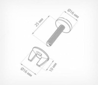 Винт нажимной пластиковый с гайкой