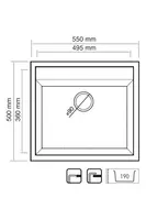  Oshxona uchun lavabo RealStone К004 Olympos - 