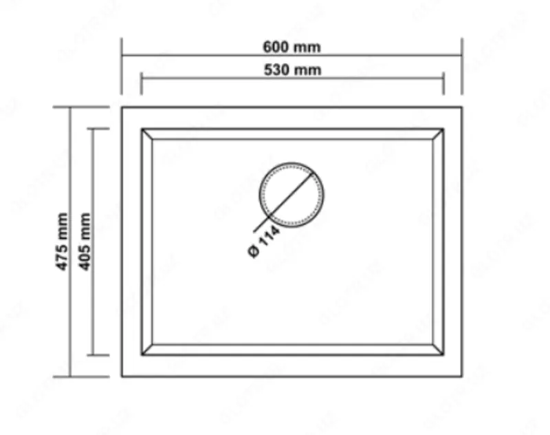  Oshxona uchun lavabo RealStone К012 Gordion 60 - 