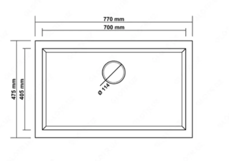  Кухонная мойка RealStone К013 Gordion 77 Grey - 