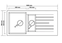  Oshxona uchun lavabo RealStone P005 Troya 100 - 