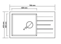  Кухонная мойка RealStone P010 Assos 76 XL Cappuccino - 