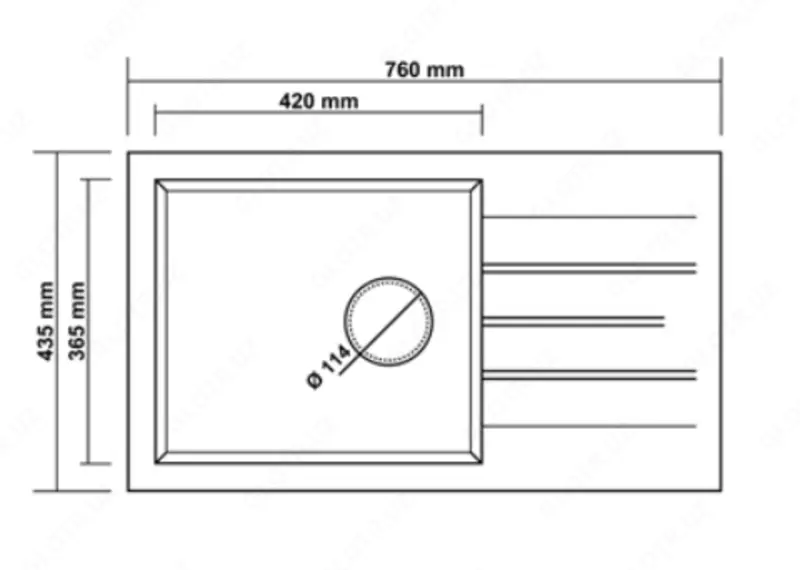  Кухонная мойка RealStone P010 Assos 76 XL White - 
