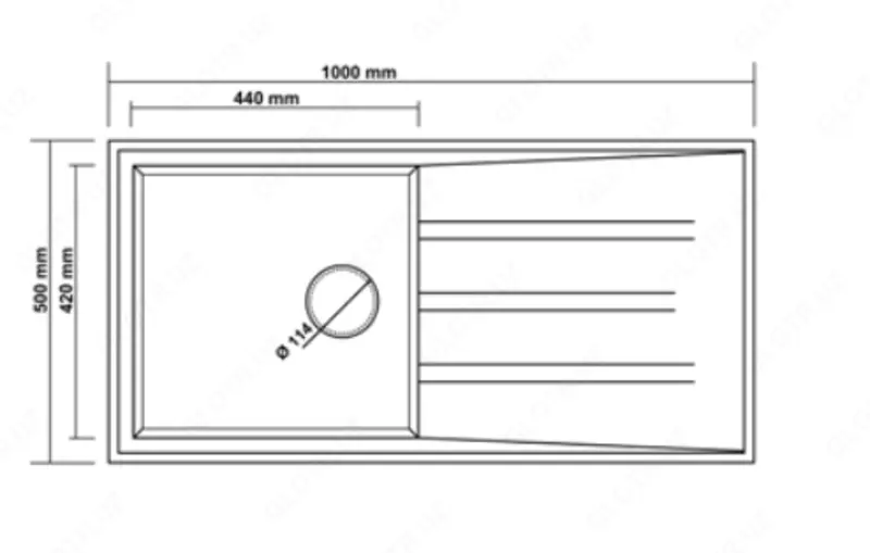  Кухонная мойка RealStone P012 Efes 100 Anthracite - 