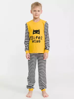 Пижама Детская домашний костюм со штанами ( Цвет: горчичный