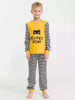 Пижама Детская домашний костюм со штанами ( Цвет: горчичный
