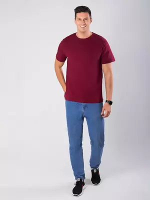 Футболка однотонная спортивная повседневная из хлопка