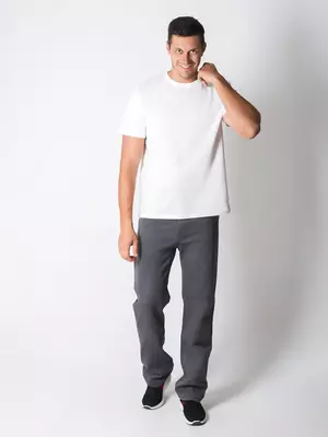 Футболка однотонная спортивная повседневная из хлопка