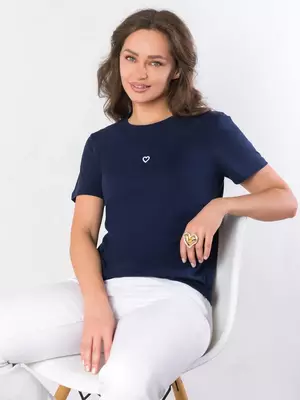 Футболка базовая с принтом повседневная из хлопка