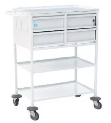 Стол-тележка с 4-мя ящиками для перевязочной