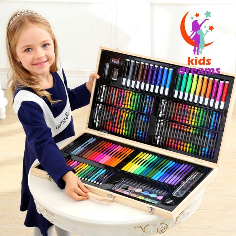 250 000 so'm Yog'och kassada chizish uchun to'plam 220 buyum