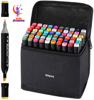 Набор Двусторонних спиртовых Скетч-Маркеров "TOUCH COOL" 60 цветов