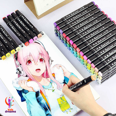 Набор Двусторонних спиртовых Скетч-Маркеров "TOUCH COOL" 168 цветов - 500 000 сум / шт.