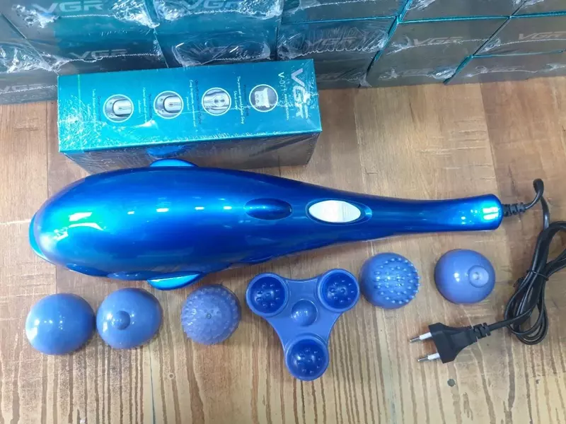   Ручной вибрационный массажер Dolphin RT-0051 с инфракрасным излучением