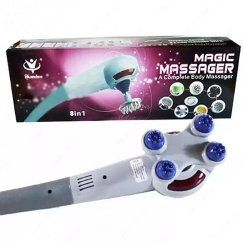 Ручной вибрационный массажер Magic Massager 2238 8-в-1 с инфракрасным излучением