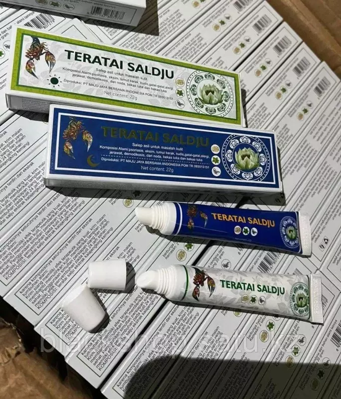  Мазь Teratai Saldju от псориаза  экземы  лишая и кожного грибка 2х22 г - 