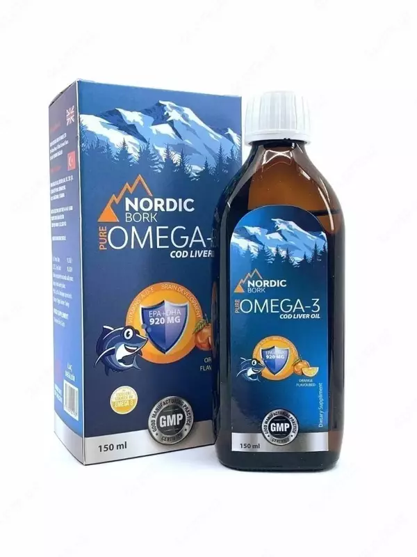Детский иммунный сироп (витамины  рыбий жир) Omega -3 Norway Cod Liver Oil 150 мл. (Турция)