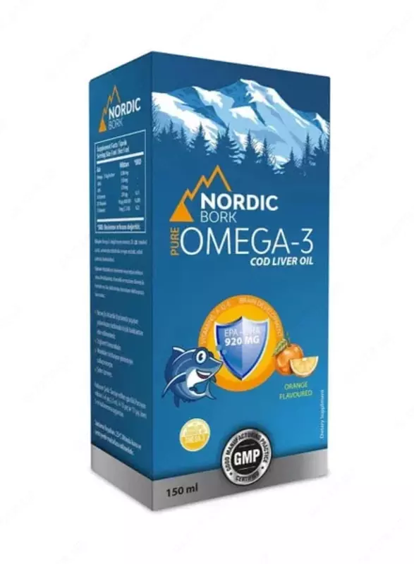  Детский иммунный сироп (витамины  рыбий жир) Omega -3 Norway Cod Liver Oil 150 мл. (Турция) - 