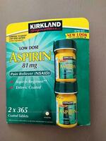  Kirkland Signature Aspirin  low dose aspirin 81mg pain reliever nsaid - 