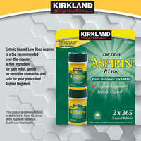   Kirkland Signature Aspirin  low dose aspirin 81mg pain reliever nsaid