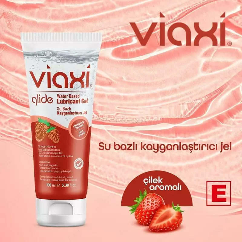  Qulupnay tami bilan VIAXI moylash jeli  100 ml - 