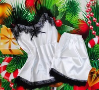 Атласная пижама с французским кружевом - 210 000 сум